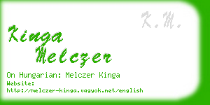 kinga melczer business card